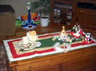 Laura getting the house ready for Christmas
