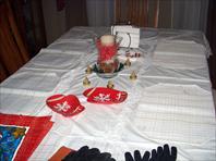 Laura getting the house ready for Christmas