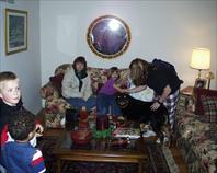 Adrian Johnson, Michael Bachman, Ember Bachman, Chelsea Bachman, Fritz and Elizabeth Johnson - house on maple drive