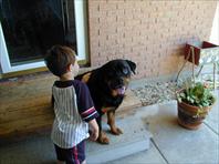 Michael Tolley and Fritz - house on maple drive