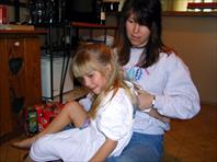 Sydney Hellerich and Susan Hellerich - taken at the house on Maple Drive