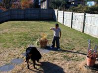 Fritz and Adrian Johnson - taken at the house on Maple Drive