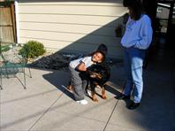 Sydney Hellerich, Adrian Johnson, Fritz and Susan Hellerich - taken at the house on Maple Drive