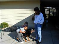 Adrian Johnson, Sydney Hellerich, Fritz and Susan Hellerich - taken at the house on Maple Drive
