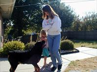 Fritz, Sydney Hellerich and Susan Hellerich - taken at the house on Maple Drive