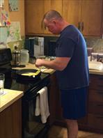 Dad making breakfast