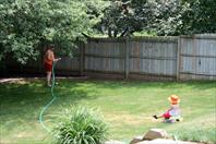 Laura Wray and Mary Wray - More fun yardwork on Maple Drive in Omaha,NE
